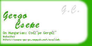 gergo csepe business card